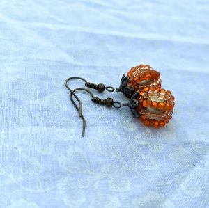 Halloween pumpkin earrings NWOT